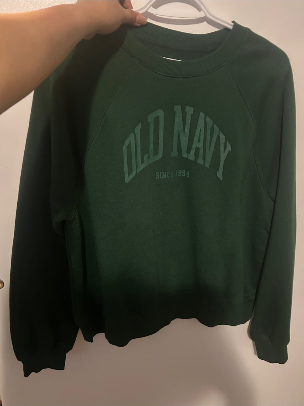 Old Navy Dark Green Crewneck Pullover Sweatshirt